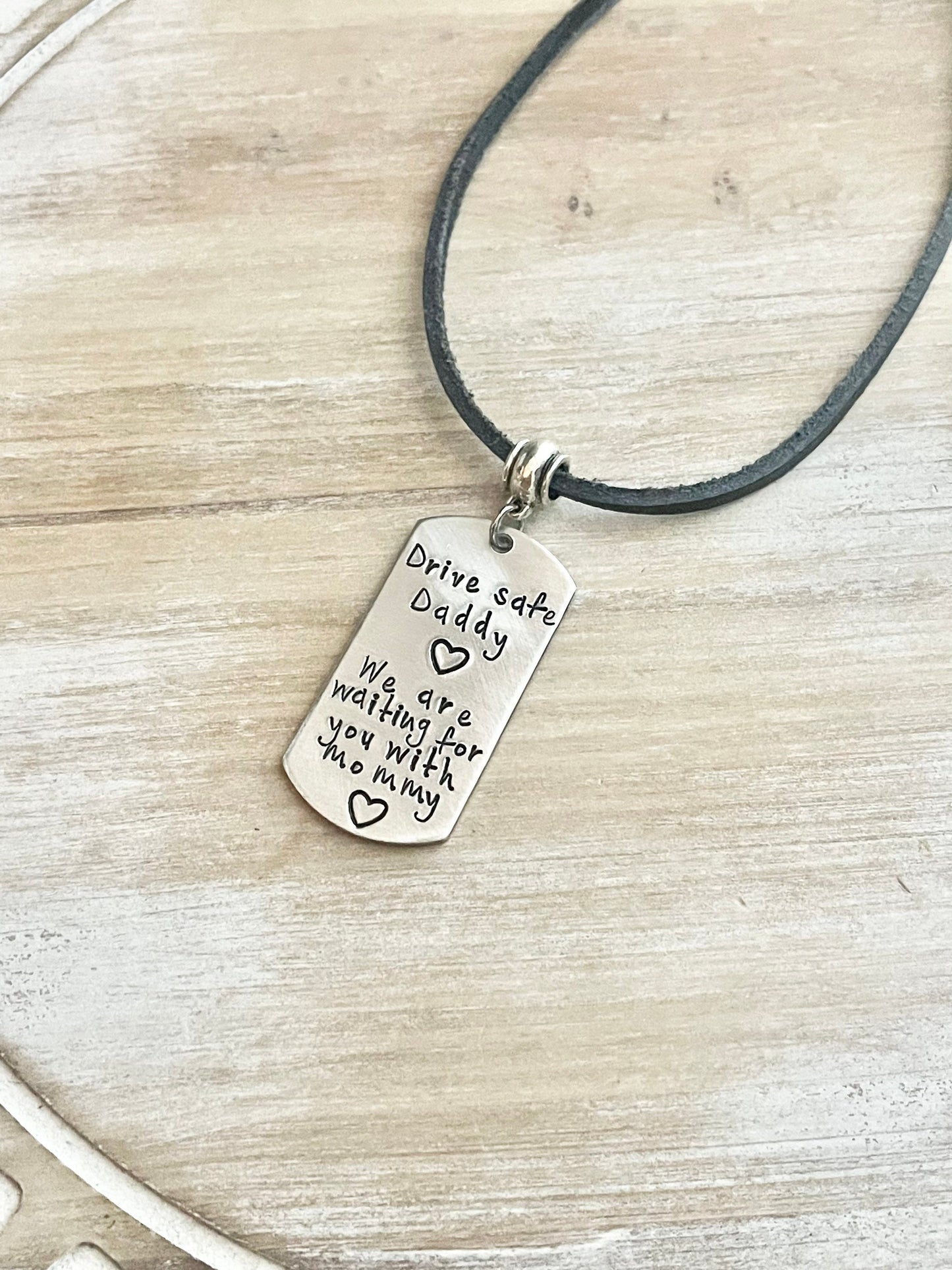 Lord Keep My Daddy Safe Mirror Hanger Handstamped Rearview Mirror Hanger Car Jewelry Dads Car Gift Police Office Gift Mirror Accessory