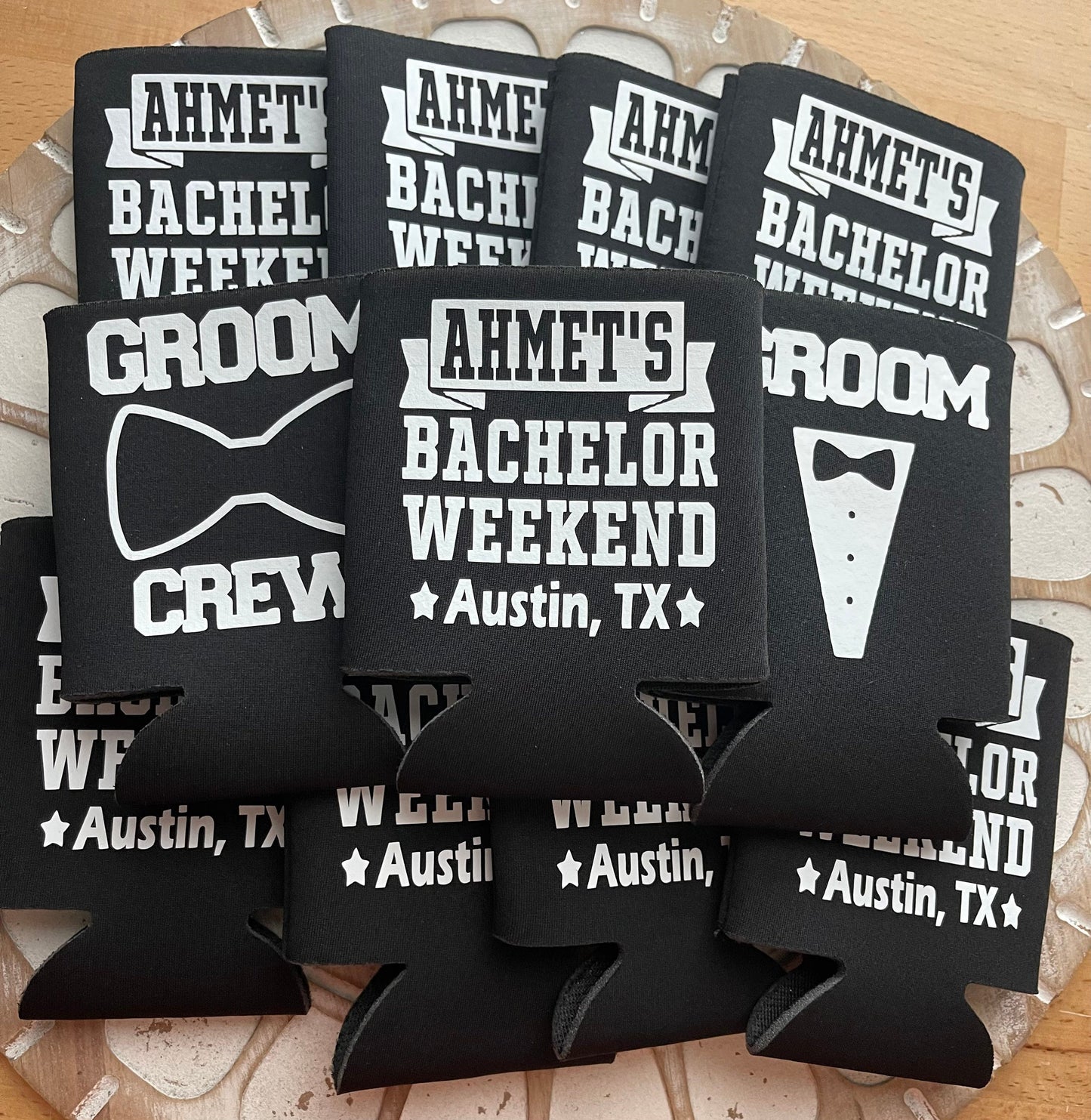 Personalized Groom Crew Can Cooler: Bachelor Party Favor