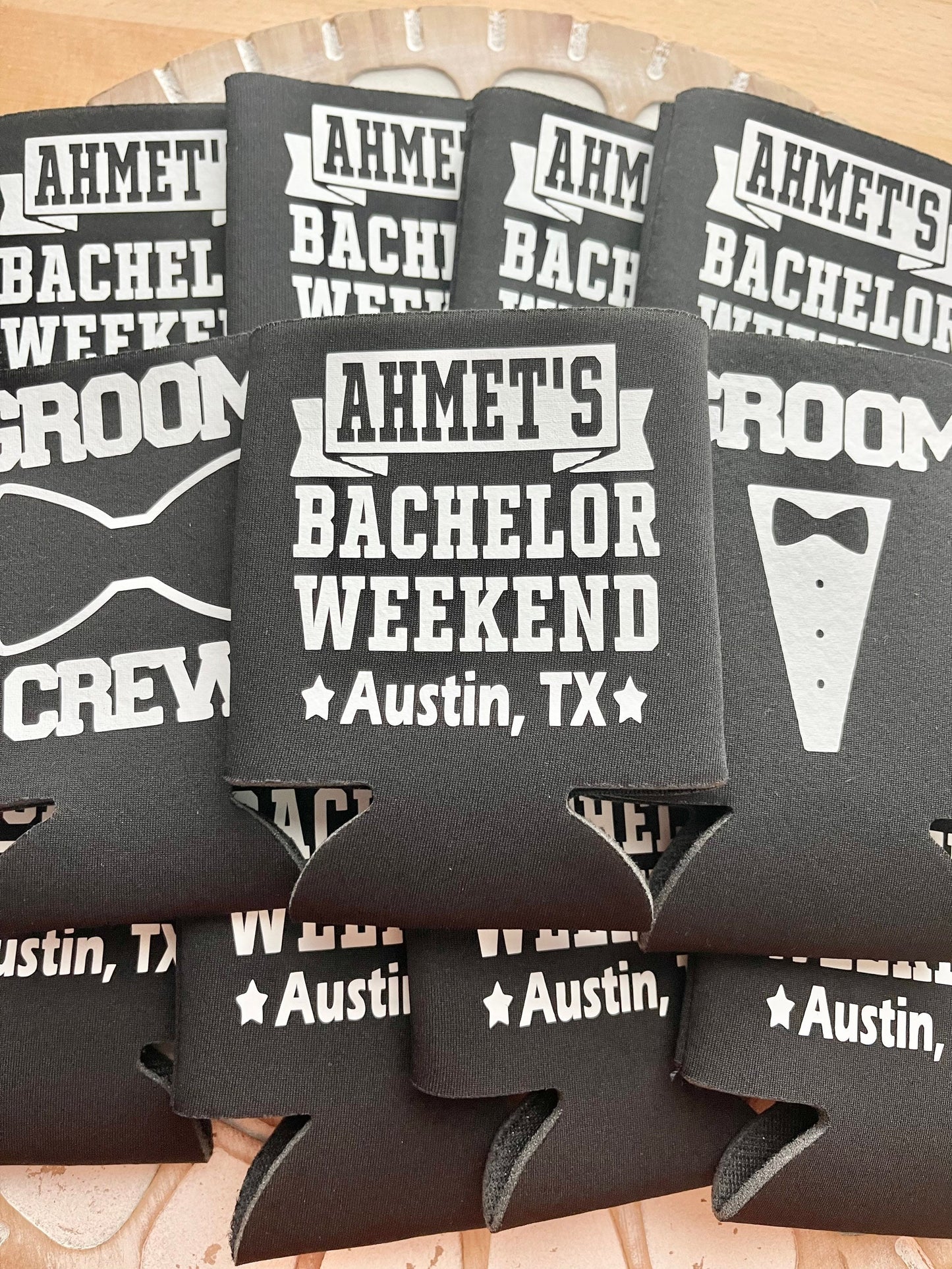Personalized Groom Crew Can Cooler: Bachelor Party Favor