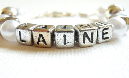 Heart Bracelet Girls Birthday Gift Toddler Bracelet Childs Name Bracelet Granddaughter Bracelet Personalized Bracelet Little Girls Jewelry