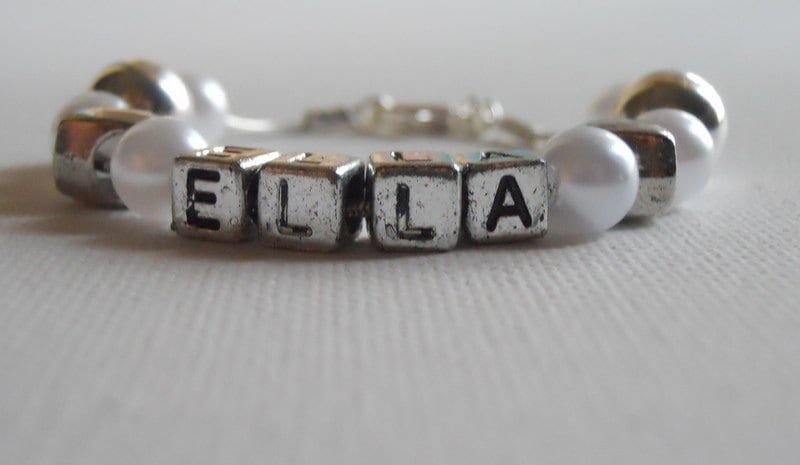 Heart Bracelet Girls Birthday Gift Toddler Bracelet Childs Name Bracelet Granddaughter Bracelet Personalized Bracelet Little Girls Jewelry