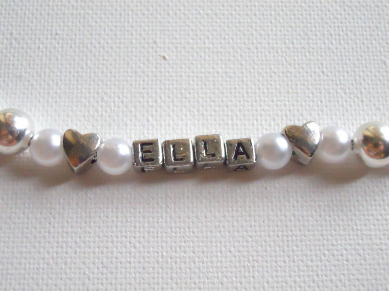 Heart Bracelet Girls Birthday Gift Toddler Bracelet Childs Name Bracelet Granddaughter Bracelet Personalized Bracelet Little Girls Jewelry