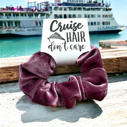 Cruise Hair Scrunchie Favors – Nautical Party Gifts, Girls Cruise Accessories, Personalized Bachelorette Cruise Favors
