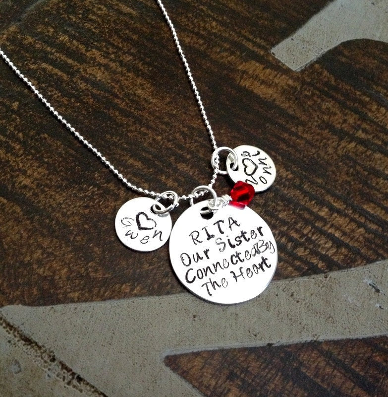 Sister Necklace  Hand Stamped Sister Jewelry Personalized Necklace Handstamped Necklace Gift for Sister Sister Quote Jewelry Custom Necklace