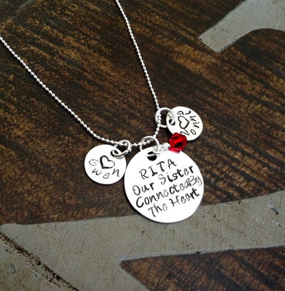 Sister Necklace  Hand Stamped Sister Jewelry Personalized Necklace Handstamped Necklace Gift for Sister Sister Quote Jewelry Custom Necklace