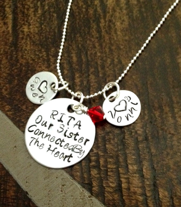 Sister Necklace  Hand Stamped Sister Jewelry Personalized Necklace Handstamped Necklace Gift for Sister Sister Quote Jewelry Custom Necklace