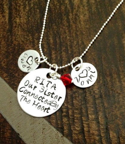 Sister Necklace  Hand Stamped Sister Jewelry Personalized Necklace Handstamped Necklace Gift for Sister Sister Quote Jewelry Custom Necklace