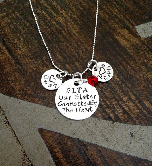 Sister Necklace  Hand Stamped Sister Jewelry Personalized Necklace Handstamped Necklace Gift for Sister Sister Quote Jewelry Custom Necklace