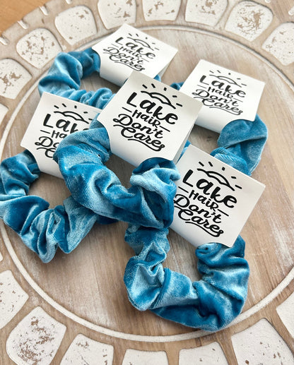 Lake Hair Don't Care Velvet Scrunchie: Bachelorette Party Favor