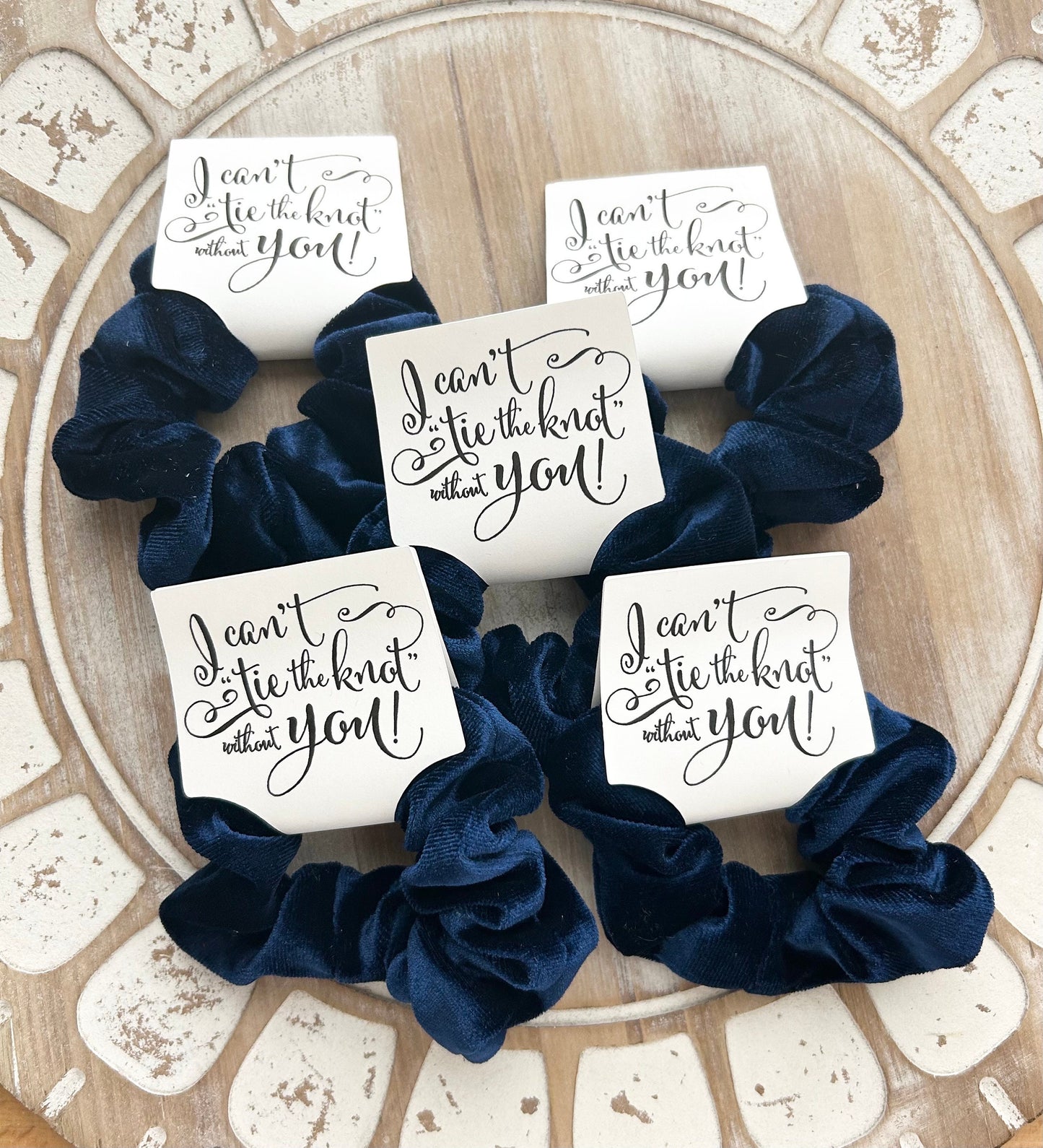 Velvet Bridal Party Scrunchies: Bridesmaid Proposal Gift