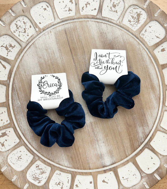 Velvet Bridal Party Scrunchies: Bridesmaid Proposal Gift