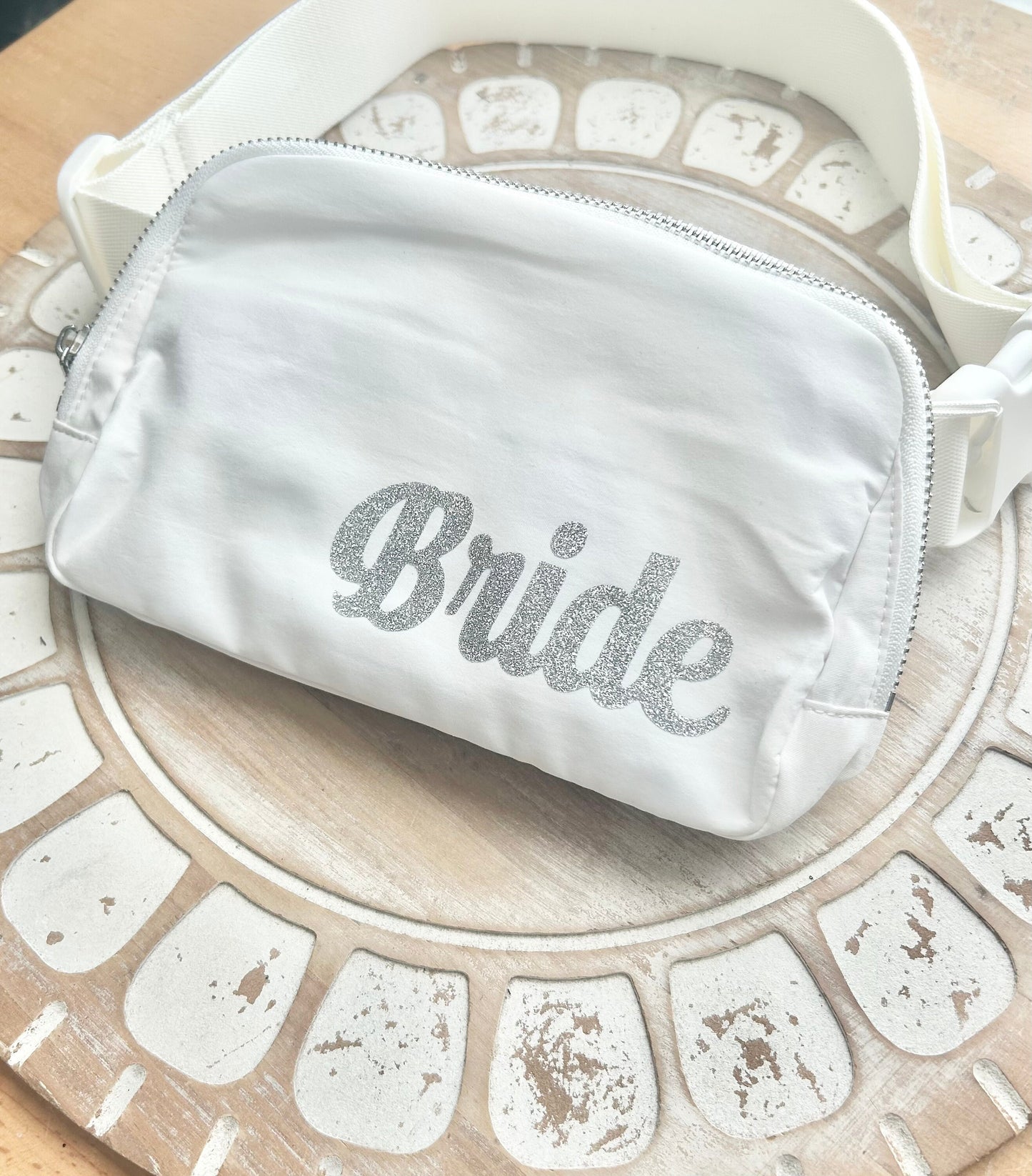 Bride Fanny Pack: Silver Glitter Bachelorette Party Gift