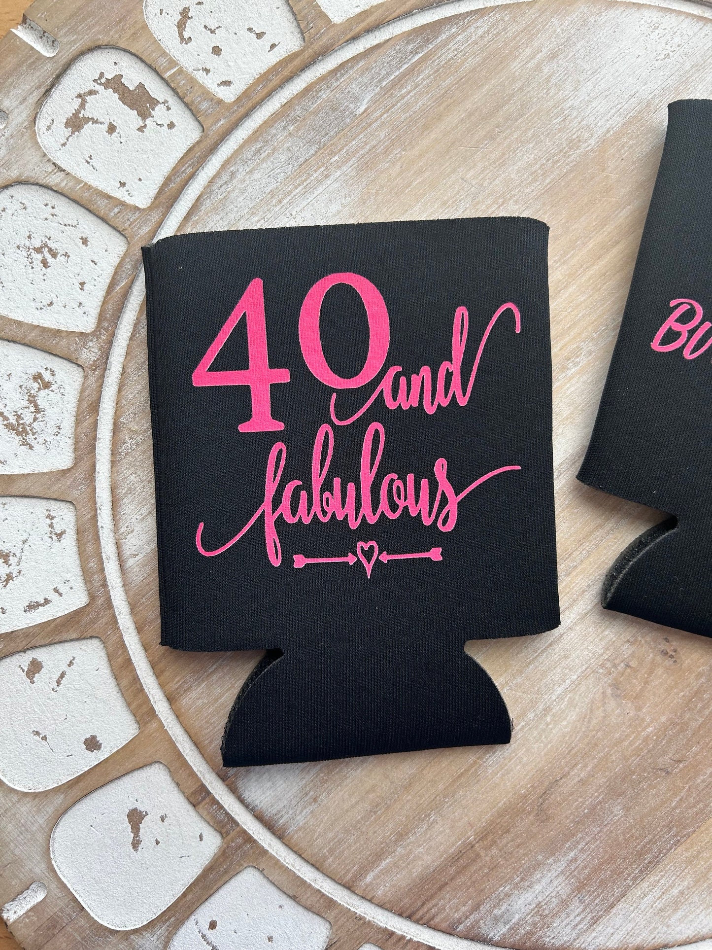 Personalized 40th Birthday Can Coolers: Cheers to 40 Years Party Favors