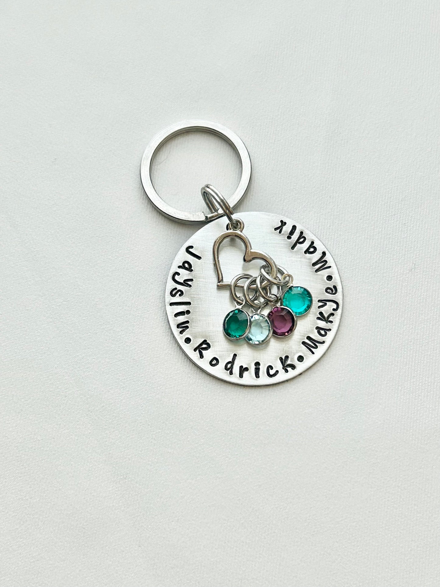 Mama Keychain, Personalized Mothers Gift, Mom Birthday Gift, Birthstone Family Keychain, Custom Mom Keychain