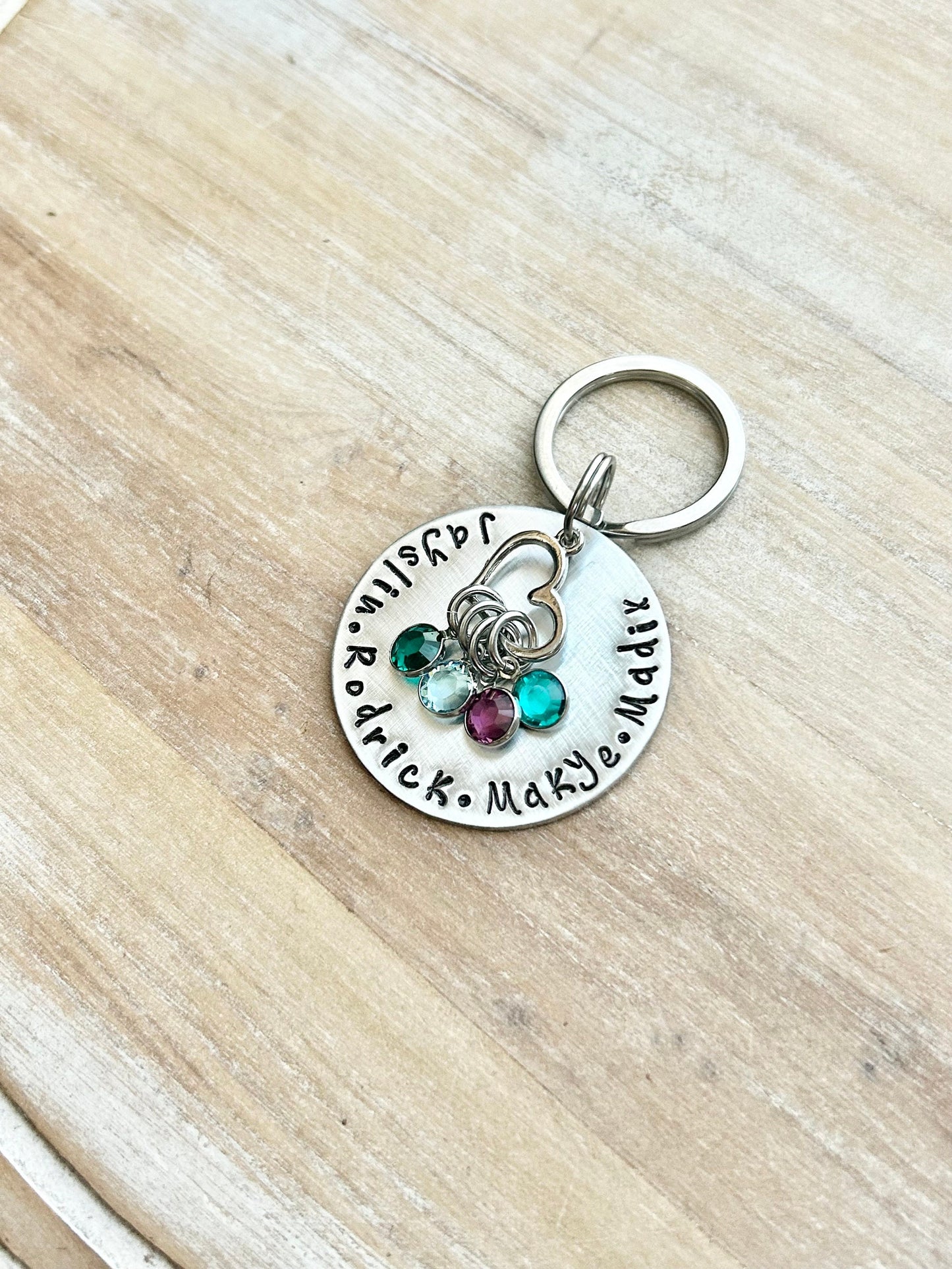 Mama Keychain, Personalized Mothers Gift, Mom Birthday Gift, Birthstone Family Keychain, Custom Mom Keychain