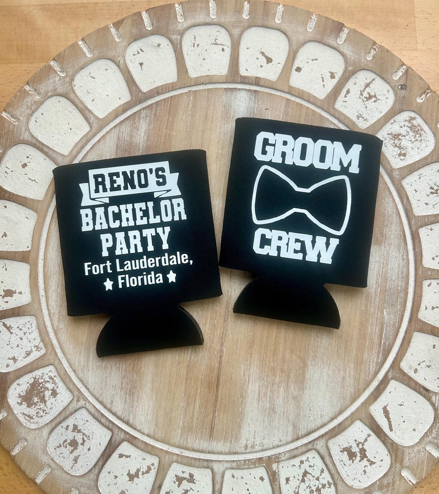 Personalized Groom Crew Can Cooler: Bachelor Party Favor