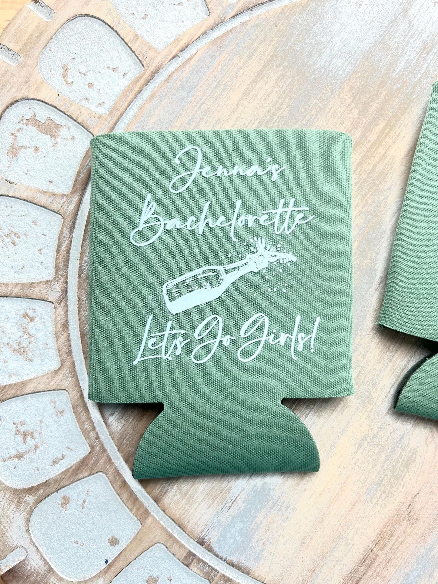 Personalized State Outline Can Coolers: Destination Bachelorette Party Favors