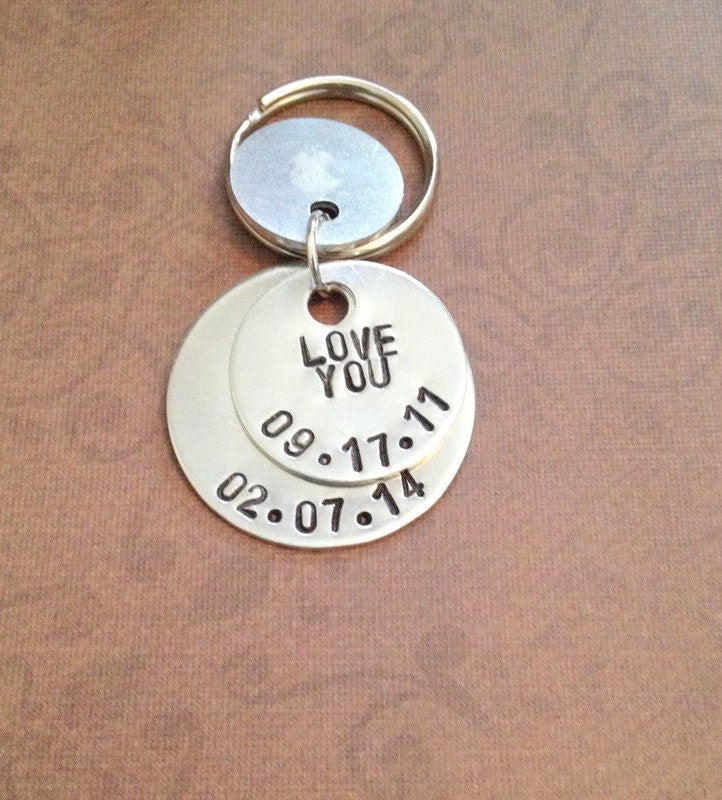 Just Married Keychain GIft for Husband Gift for Wife Couples Keychain Anniversary Keychain Anniversary Gift Custom Anniversary Keychain