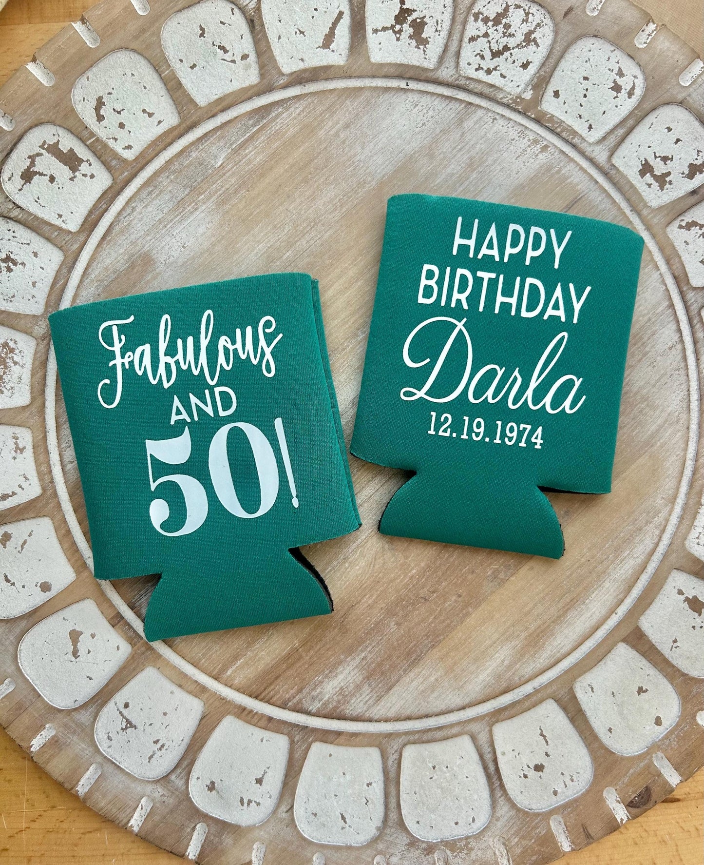 Fabulous and 50 50th Birthday Can Coolers 50 and Fabulous Cheers to 50 Years Birthday Party Can Coolers Can Coolers for 50th Birthday Favor