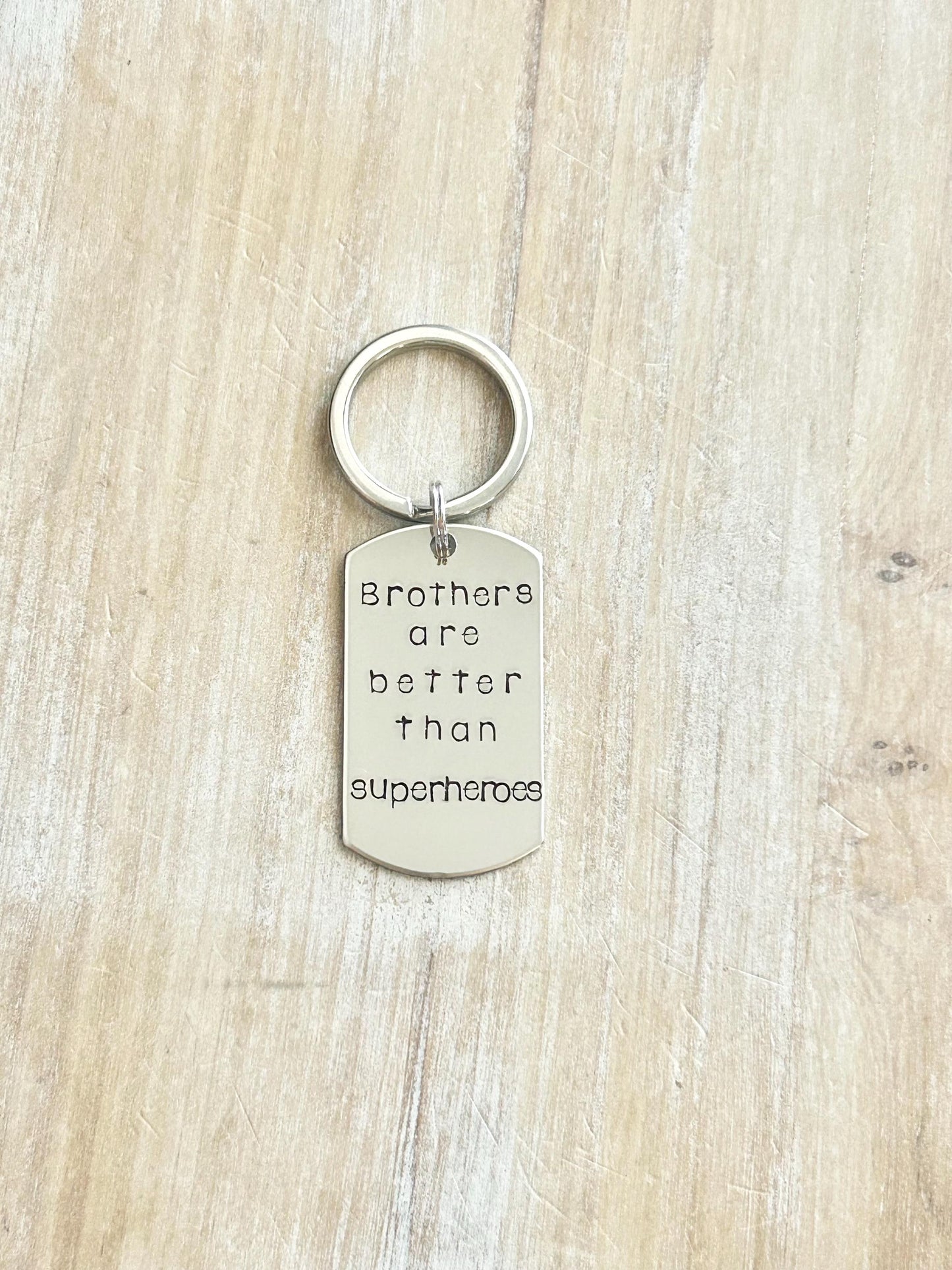 Brother keychain Brothers are better than superhero Gift for Brother Custom Keychain Brother Birthday Gift Superhero Keychain