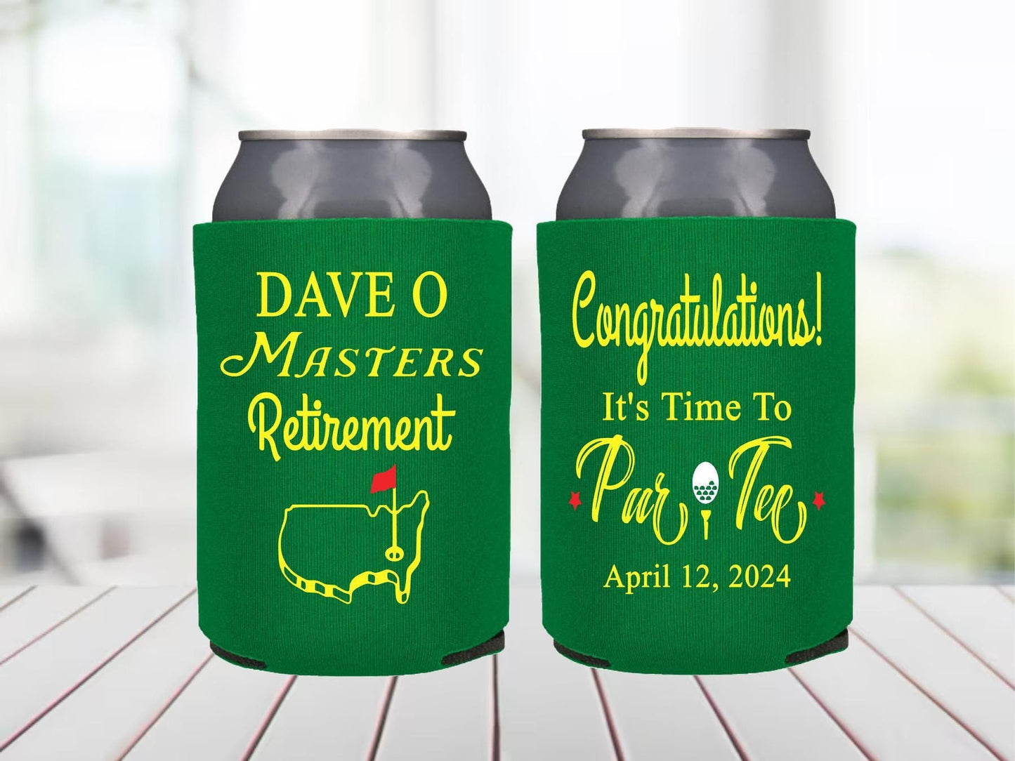 Golf Retirement Party Favor: Personalized "Mastered It" Can Cooler