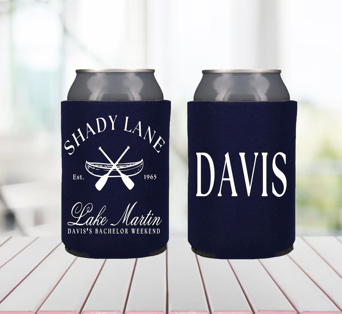 Personalized Can Coolers, Birthday Party Can, Custom Can Cooler, Party Favor, Gift Bag Vacation Favor, Custom Wedding Party, Can Coolers
