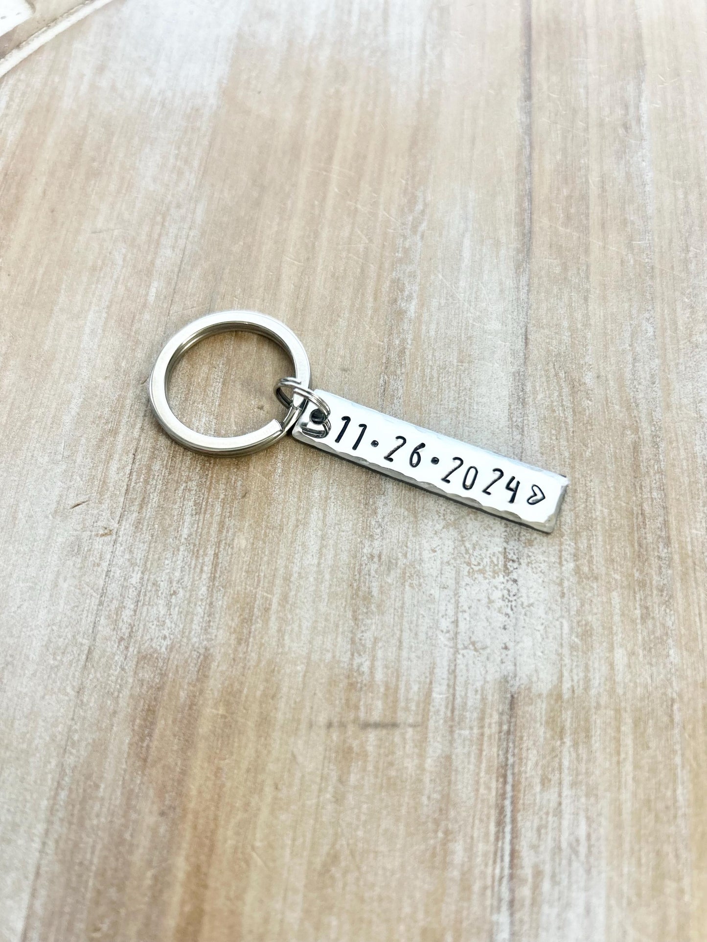 Date Keychain Custom Couple Keychain Anniversary Gift for him Anniversary Keychain Personalized Gift For Boyfriend Valentine's Day Gifts