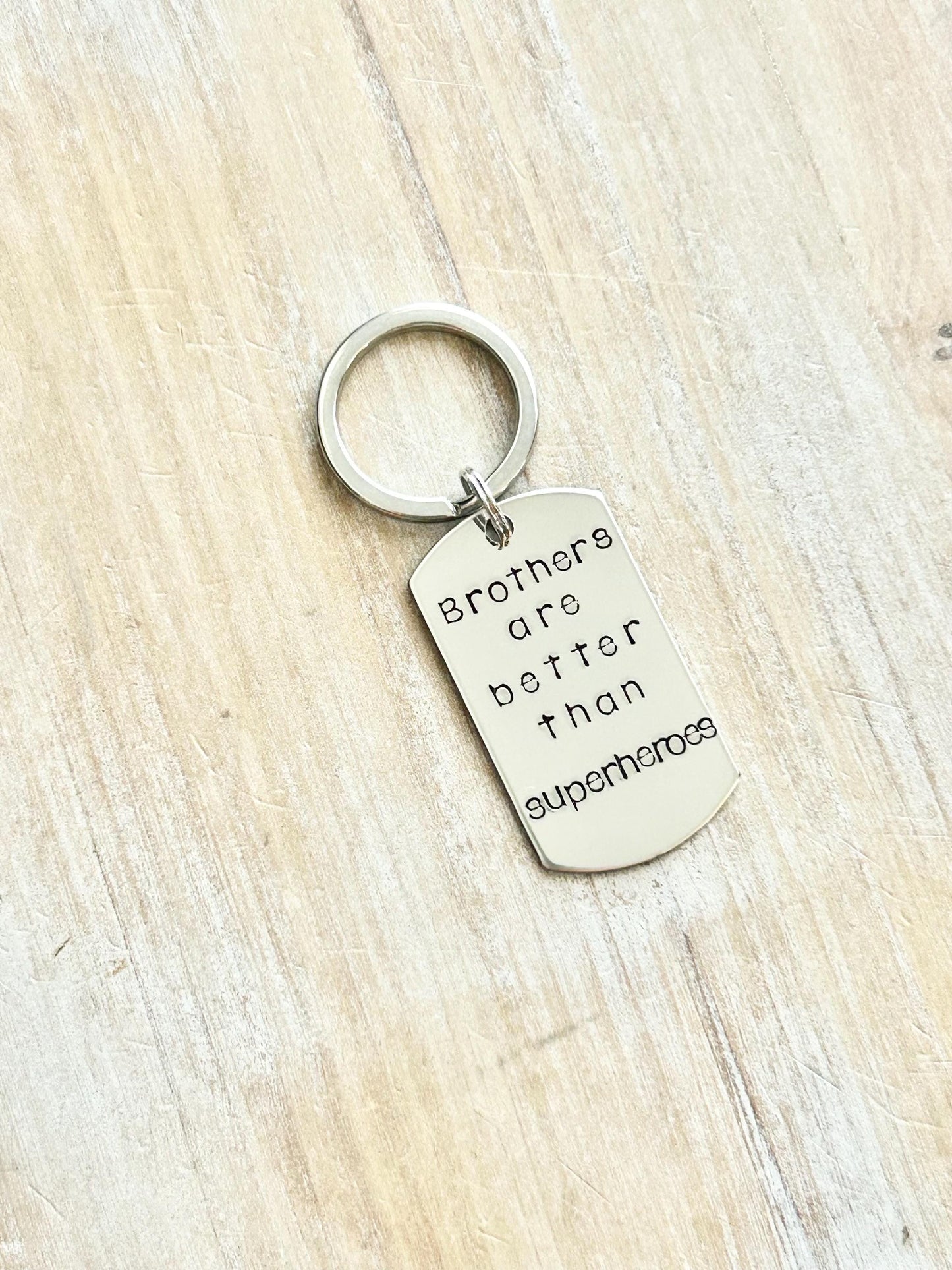 Brother keychain Brothers are better than superhero Gift for Brother Custom Keychain Brother Birthday Gift Superhero Keychain