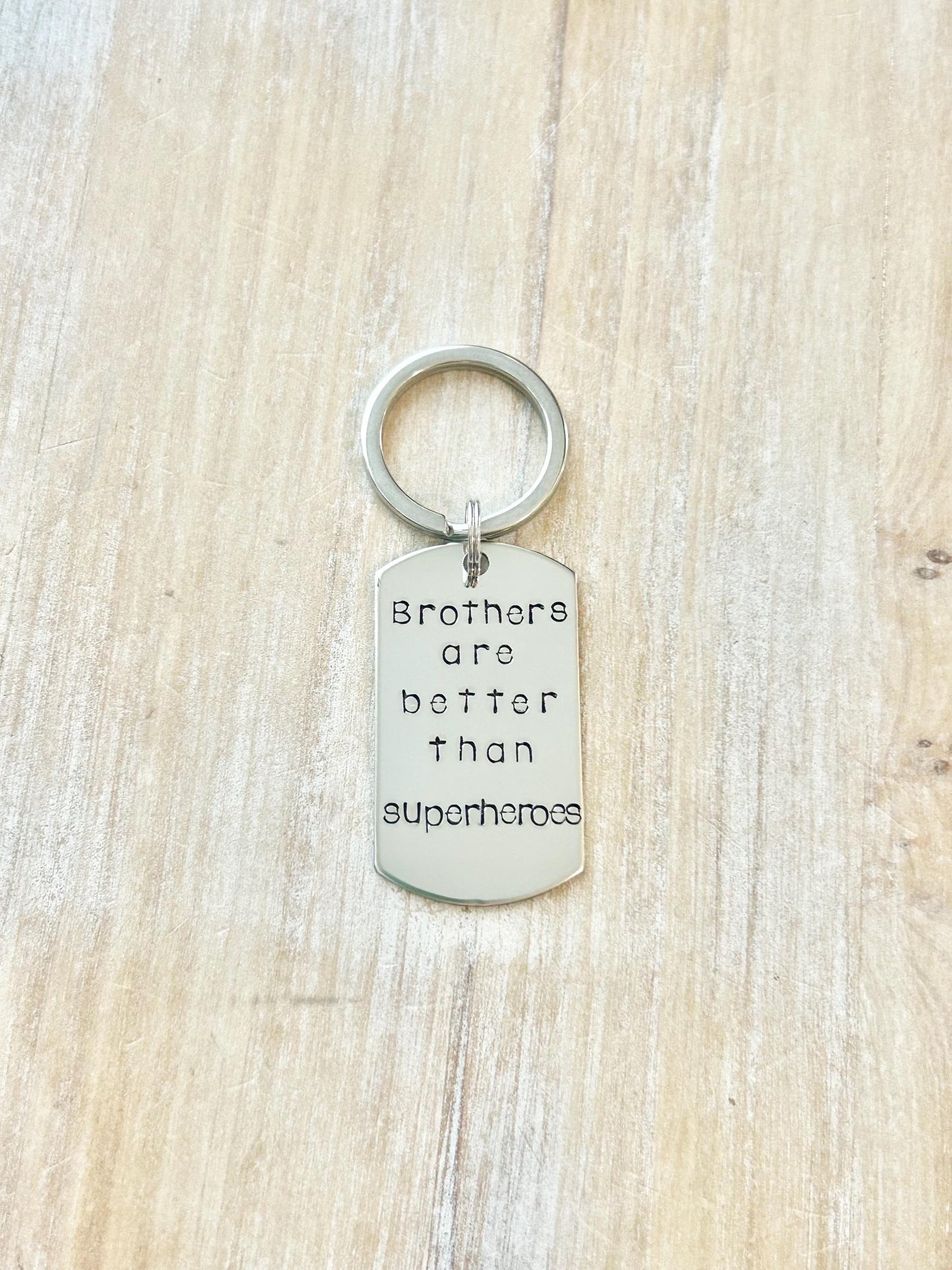 Brother keychain Brothers are better than superhero Gift for Brother Custom Keychain Brother Birthday Gift Superhero Keychain