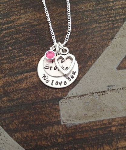 Personalized Custom Jewelry We love you 'Tia' Hand Stamped Necklace Auntie Necklace Tia Necklace Tia Jewelry Love Handstamped Love Jewelry