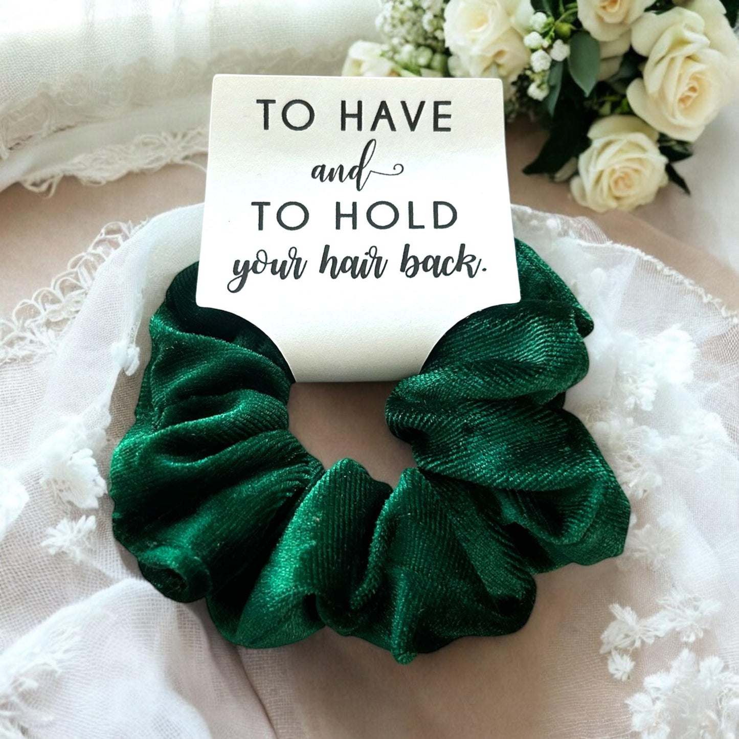 Velvet Scrunchies: Bridesmaid Proposal Hair Tie Favor