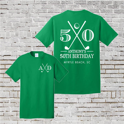 Personalized Golf 50th Birthday Shirt: Hole-in-One Family Theme