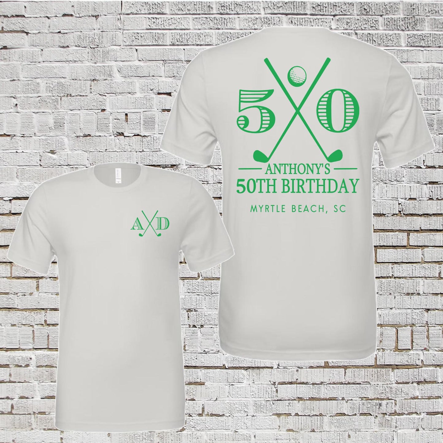 Personalized Golf 50th Birthday Shirt: Hole-in-One Family Theme