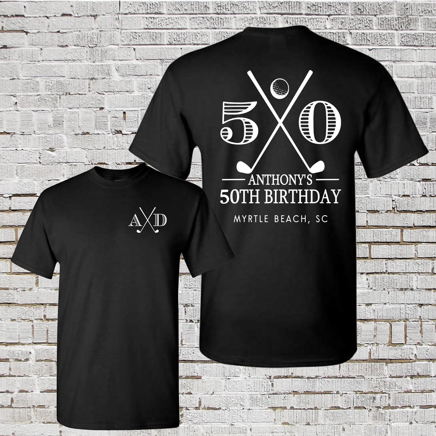 Personalized Golf 50th Birthday Shirt: Hole-in-One Family Theme
