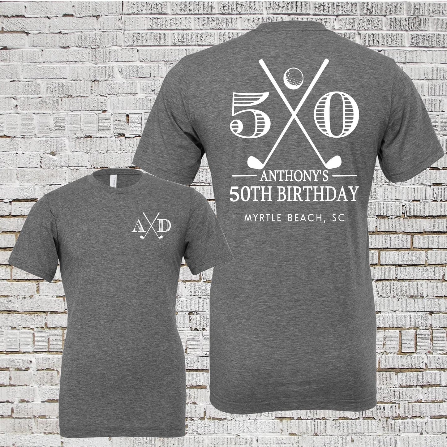 Personalized Golf 50th Birthday Shirt: Hole-in-One Family Theme