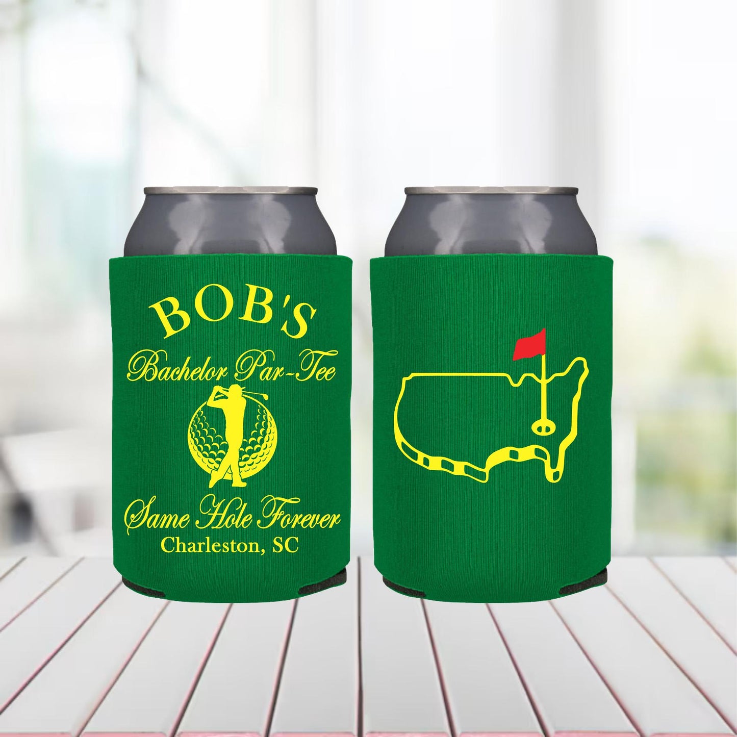 Personalized Golf Bachelor Party Can Coolers: Last Swing Before The Ring