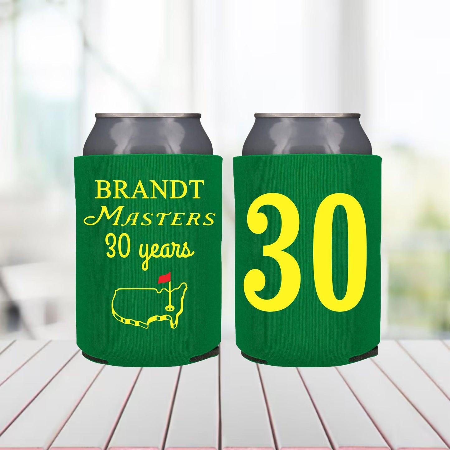 Personalized Golf ParTee Can Cooler: 30th Birthday Party Favor