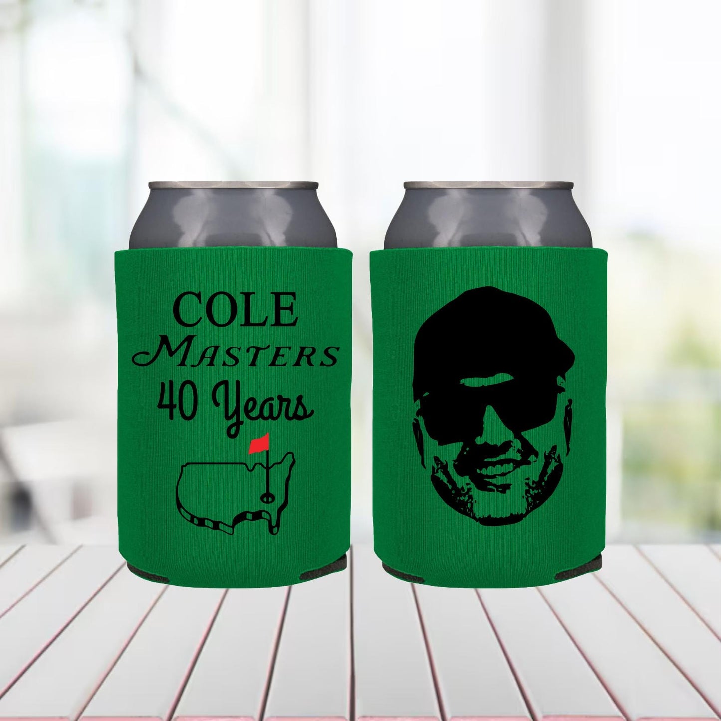 Personalized Face Photo Can Cooler: 40th Birthday Party Favor