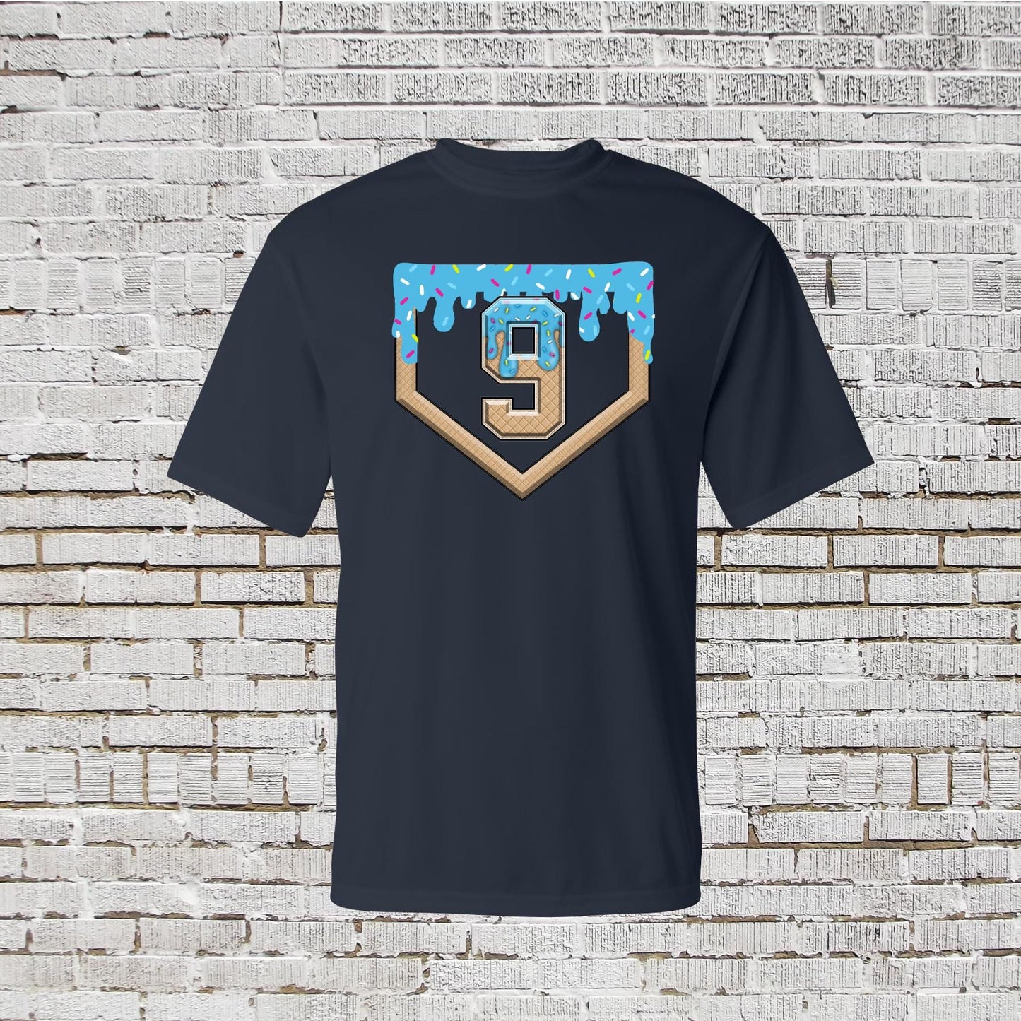 Dri-FIT 10th Birthday Baseball Shirt: Blue Ice Cream Drip