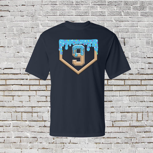 Dri-FIT 10th Birthday Baseball Shirt: Blue Ice Cream Drip