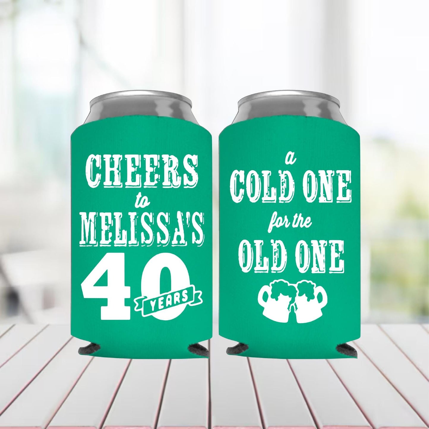 Personalized 40th Birthday Can Coolers: Cheers to 40 Years