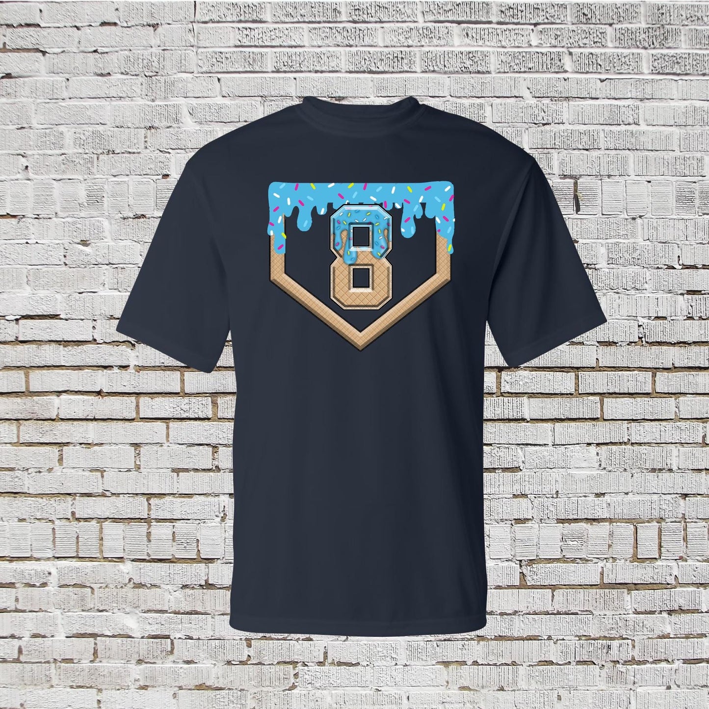 Dri-FIT 10th Birthday Baseball Shirt: Blue Ice Cream Drip
