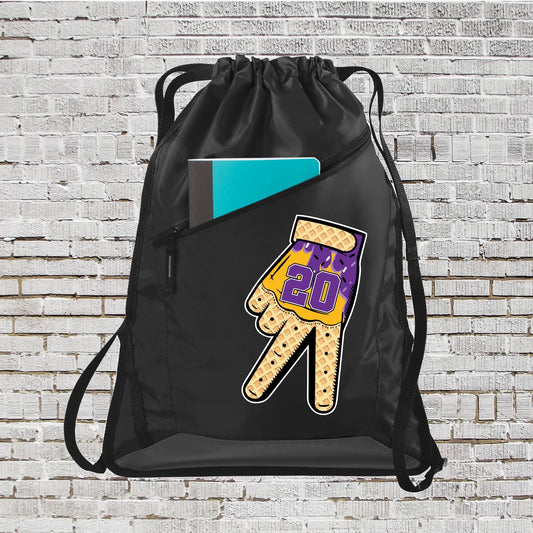 Personalized Baseball Backpack: Custom Number, Ice Cream Drip Gloves