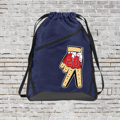 Personalized Baseball Backpack: Custom Number, Ice Cream Drip Gloves