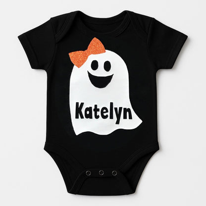 Personalized Baby Ghost Onesie: Custom Halloween Bodysuit