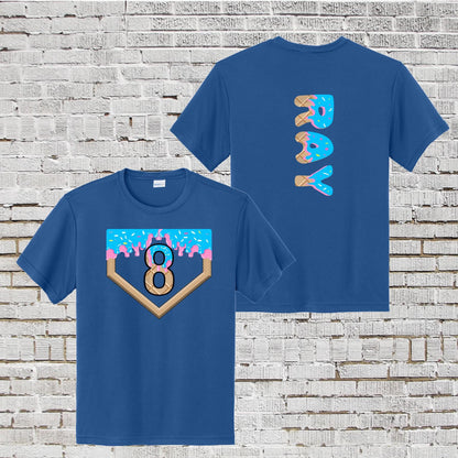 9th Birthday Baseball Shirt | Baseball Drip Ice Cream Tee