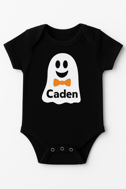 Personalized Baby Ghost Onesie: Custom Halloween Bodysuit