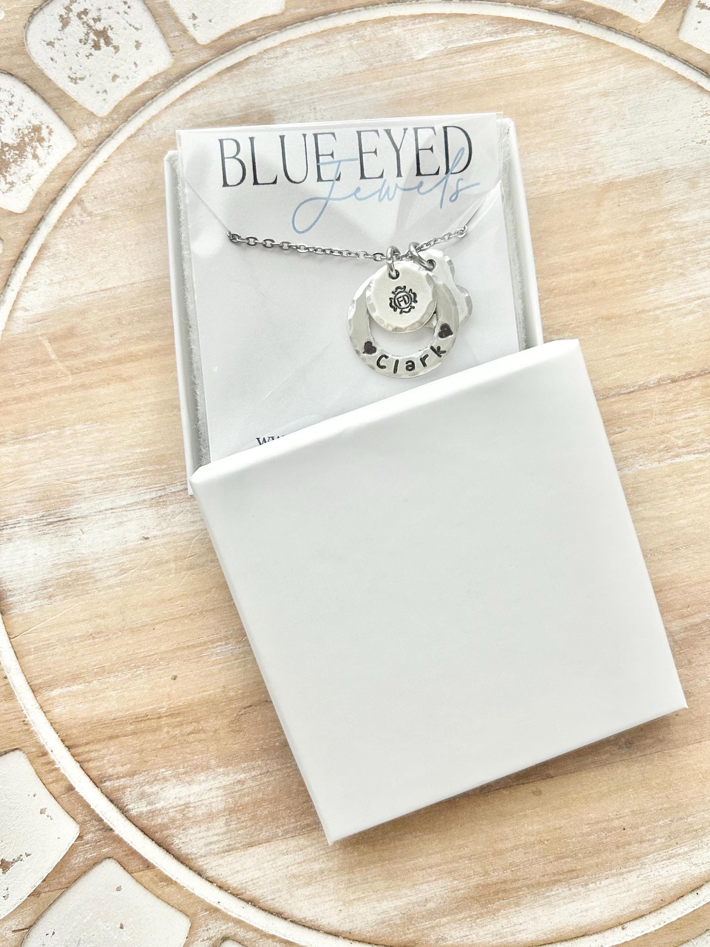 Personalized Firefighter Necklace – Fireman Wife Gift – Custom Name Jewelry – Maltese Cross Necklace – Firefighter Girlfriend Gift