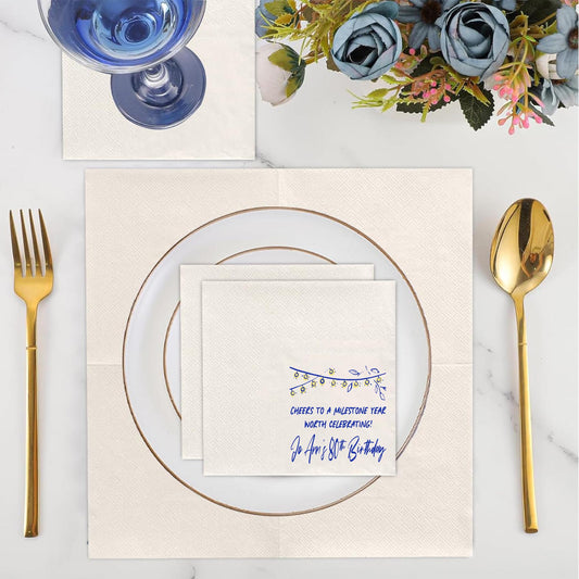 Custom Full Color Photo Napkins: Personalized Wedding, Corporate & Party