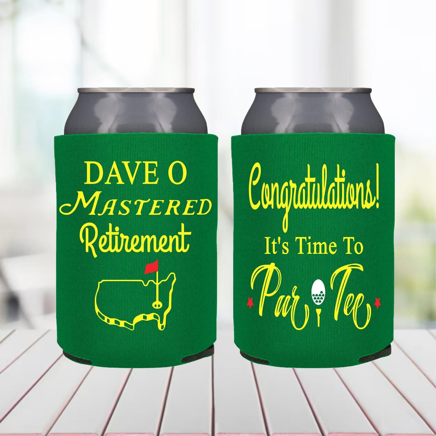 Golf Retirement Party Favor: Personalized "Mastered It" Can Cooler